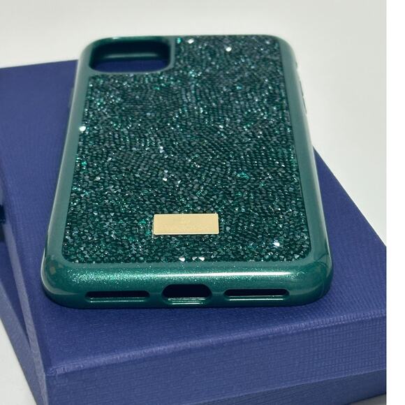 Swarovski Glam Rock Bumper Phone 11 Pro Max Green - Picture 7 of 11